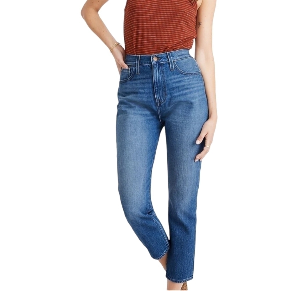 Madewell Mom Jeans‎ 25 Womens Blue High Rise Medium Wash Denim AA585